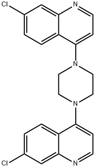 4,4'-(1,4-哌嗪二基)二[7-氯喹啉] 结构式
