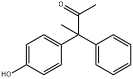 3-(4-羟苯基)-3-苯基丁-2-酮 结构式