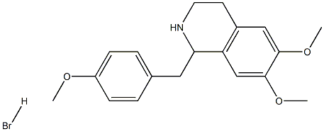 1,2,3,4-Tetrahydro-6,7-diMethoxy-1-(p-Methoxybenzyl)isoquinoline HydrobroMide 结构式