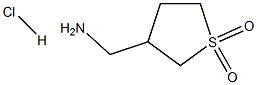 3-(氨基甲基)四氢噻吩 1,1-二氧化物 盐酸盐 结构式