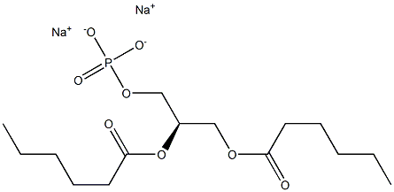 1,2-DIHEXANOYL-SN-GLYCERO-3-PHOSPHATE (SODIUM SALT);06:0 PA 结构式