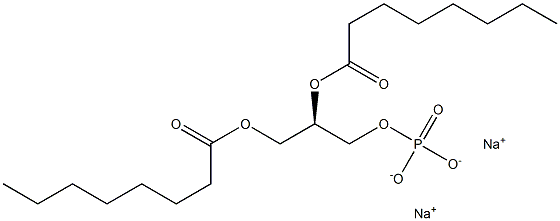 辛酸 (1R)-1-[(磷酰氧基)甲基]-1,2-乙二基酯单钠盐 结构式