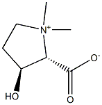 (2S,3S)- 2-carboxy-3-hydroxy-1,1-diMethyl-PyrrolidiniuM inner salt 结构式