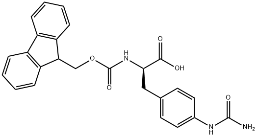 4-[(氨基羰基)氨基]-N-[芴甲氧羰基]-D-苯丙氨酸 结构式
