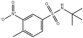 N-叔丁基-4-甲基-3-硝基苯磺酰胺 结构式