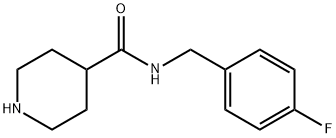 N-[(4-氟苯基)甲基]哌啶-4-甲酰胺 结构式