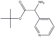 2-氨基-2-(吡啶-3-基)乙酸叔丁酯 结构式