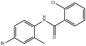 N-(4-溴-2-甲基苯基)-2-氯苯甲酰胺 结构式