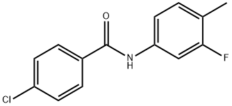 4-氯-N-(3-氟-4-甲基苯基)苯甲酰胺 结构式