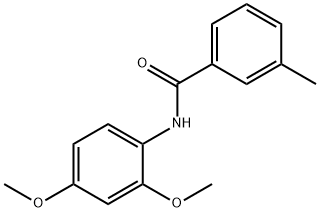 N-(2,4-二甲氧基苯基)-3-甲基苯甲酰胺 结构式