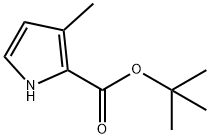 3-甲基-1H-吡咯-2-甲酸叔丁酯 结构式