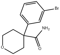 4-(3-溴苯基)四氢-2H-吡喃-4-甲酰胺 结构式