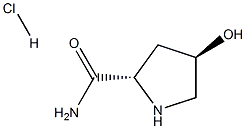 (2S,4R)-4-羟基吡咯烷-2-甲酰胺盐酸盐 结构式