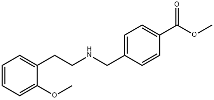 4 - ((((2-甲氧基苯乙基)氨基)甲基)苯甲酸甲酯 结构式