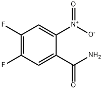 4,5-二氟-2-硝基苯甲酰胺 结构式