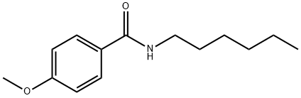 N-己基-4-甲氧基苯甲酰胺 结构式