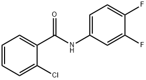 2-氯-N-(3,4-二氟苯基)苯甲酰胺 结构式