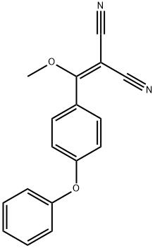 1,1-二氰基-2-甲氧基-2-(4-苯氧基苯基)乙烯 结构式