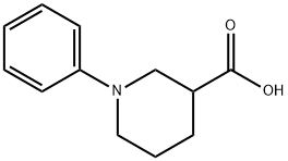 1-苯基-3-哌啶羧酸 结构式