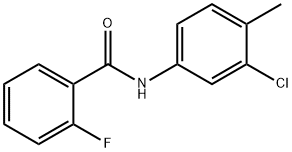 N-(3-氯-4-甲基苯基)-2-氟苯甲酰胺 结构式