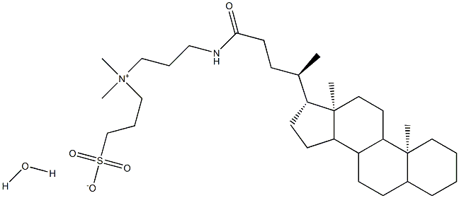 3-[3-(胆酰胺丙基)二甲氨基]丙磺酸 水合物 结构式