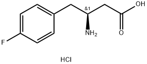 S-3-氨基-4-(4-氟苯基)-丁酸.盐酸盐 结构式