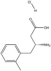 R-3-氨基-4-(2-甲基苯基)-丁酸.盐酸盐 结构式