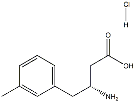 R-3-氨基-4-(3-甲基苯基)丁酸盐酸盐 结构式