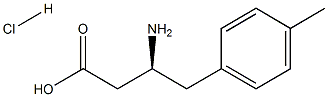 S-3-氨基-4-(4-甲基苯基)-丁酸.盐酸盐 结构式