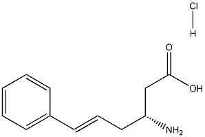 (R)-3-氨基-5-苯基戊酸盐酸盐 结构式