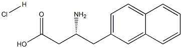 R-3-氨基-4-(2-萘基)-丁酸.盐酸盐 结构式