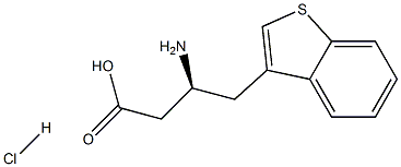 (S)-3-氨基-4-(苯并[B]噻吩-3-基)丁酸盐酸盐 结构式