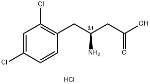 (S)-3-氨基-4-(2,4-二氯苯基)丁酸盐酸盐 结构式