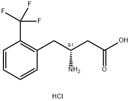 R-3-氨基-4-(2-三氟甲基苯基)丁酸盐酸盐 结构式
