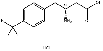 R-3-氨基-4-(4-三氟甲基苯基)丁酸盐酸盐 结构式