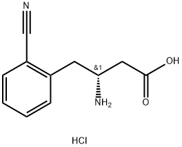 R-3-氨基-4-(2-氰基苯基)丁酸盐酸盐 结构式