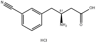 S-3-氨基-4-(3-氰基苯基)-丁酸.盐酸盐 结构式