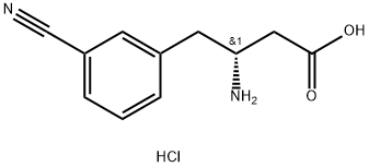 R-3-氨基-4-(3-氰基苯基)-丁酸.盐酸盐 结构式