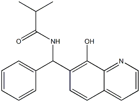 N-((8-羟基-7-喹啉基)苯甲基)-2-甲基丙酰胺 结构式