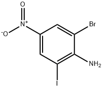 2-溴-6-碘-4-硝基苯胺 结构式