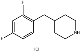 4-(2,4-二氟苯甲基)哌啶盐酸盐 结构式