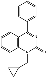1-(环丙基甲基)-4-苯基喹唑啉-2(1H)-酮 结构式