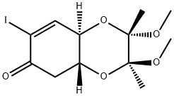 (2S,3S,4aR,8aR)-2,3,4a,8a-Tetrahydro-7-iodo-2,3-diMethoxy-2,3-diMethyl-1,4-benzodioxin-6(5H)-one 结构式