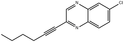 6-氯-2-(己-1-炔-1-基)喹喔啉 结构式