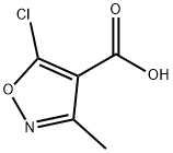 5-氯-3-甲基-4-异唑羧酸 结构式
