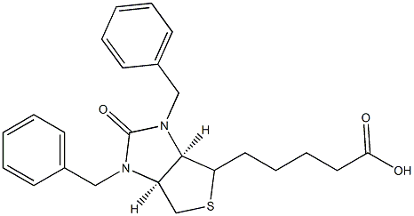 cis-(-)-1,3-Dibenzylhexahydro-2-oxo-1H-thieno[3,4-d]iMidazole-4-valeric Acid 结构式