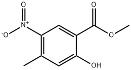 2-Hydroxy-4-Methyl-5-nitro-benzoic acid Methyl ester 结构式