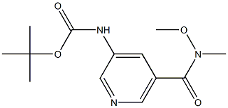 tert-butyl 5-(Methoxy(Methyl)carbaMoyl)pyridin-3-ylcarbaMate 结构式