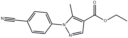 ethyl 1-(4-cyanophenyl)-5-Methyl-1H-pyrazole-4-carboxylate 结构式