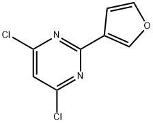 4,6-二氯-2-(3-呋喃基)嘧啶 结构式